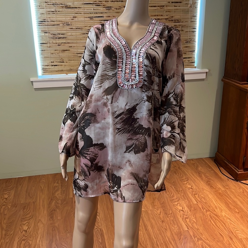 Premise Embellished Swimsuit Coverup Size XL